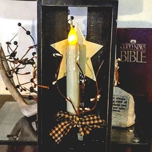 Primitive candle decor
